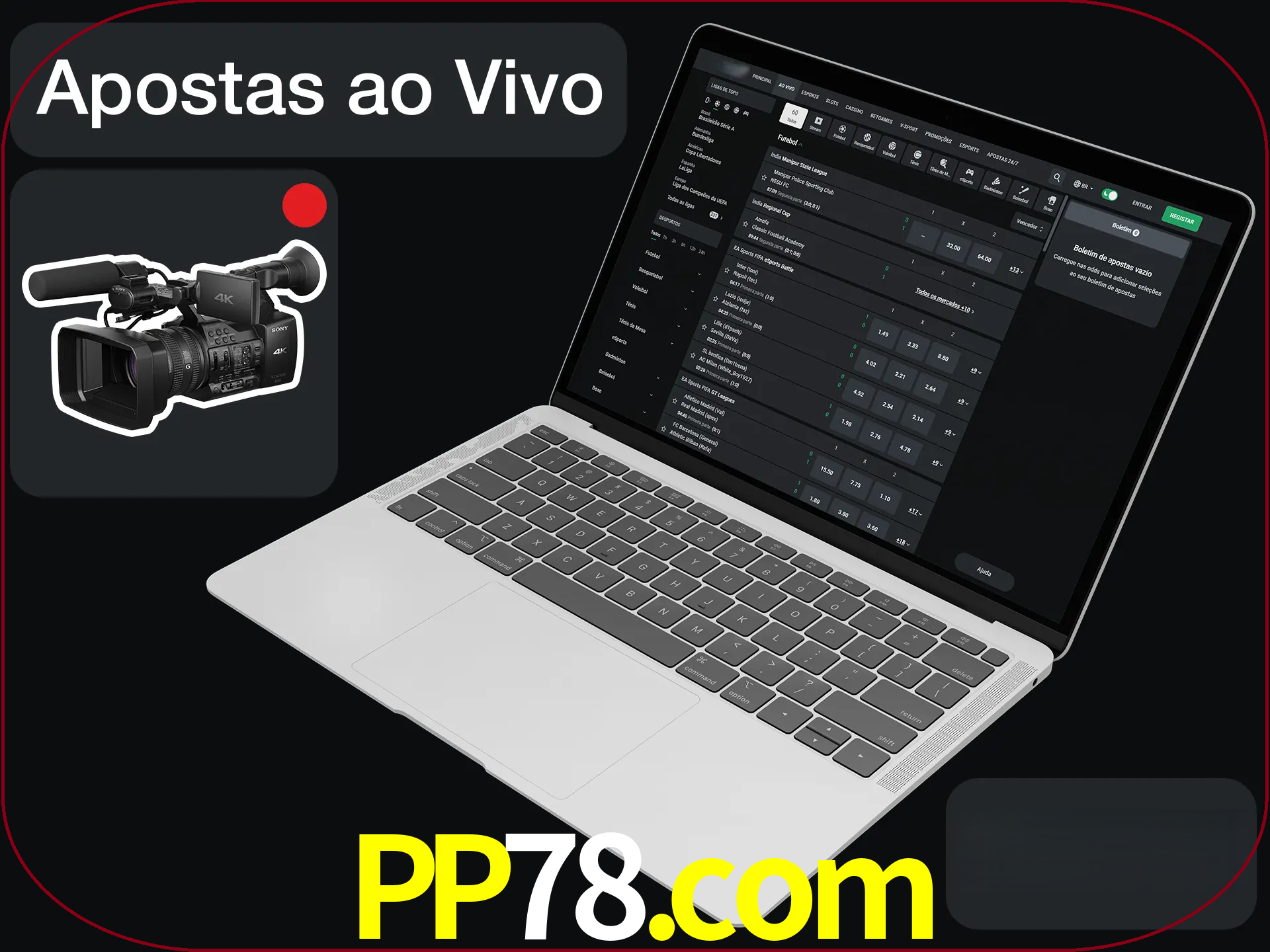 Aposte em formato ao vivo em nosso site.
